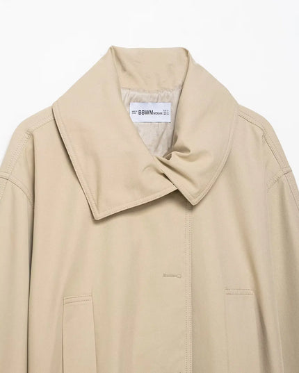 Chic Summer Set: Elegant Turn-Down Collar Jacket & Shorts