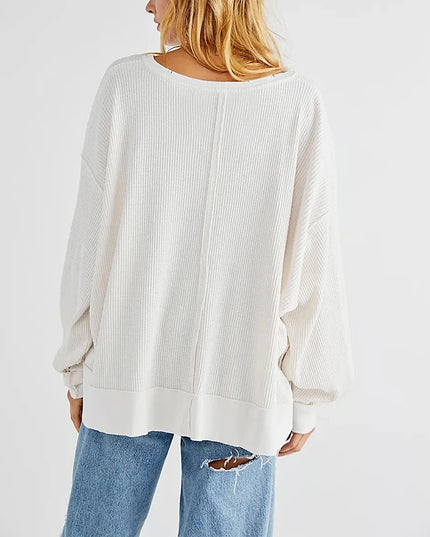 Chic Elegant Knitted Women Sweatshirts Cotton Waffle Sexy V-Neck Open Side Female Hooded Pullovers Streetwear Oversized Hoodies