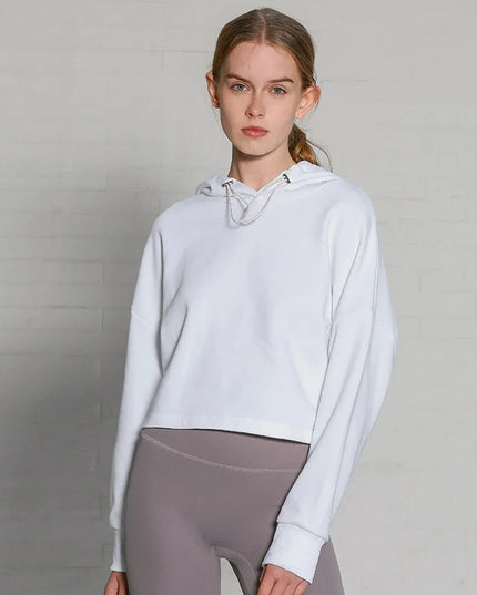 100% Cotton Oversize Hoodies Women Long Sleeve Jogger Yoga Ladies Sweatshirt Harajuku Streetwear Pullovers
