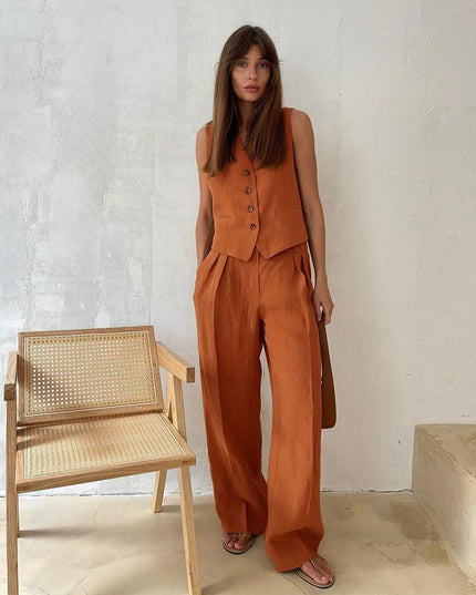 Chic Linen Set Inspired by Brazilian Fashion Icons