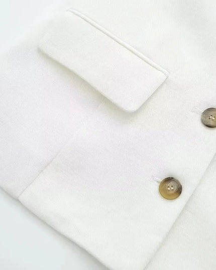 Chic Office Suit - Elegant Halter Vest & Trousers