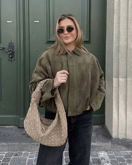 Trendy Vintage Bomber Jacket