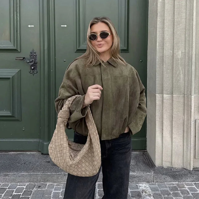 Trendy Vintage Bomber Jacket