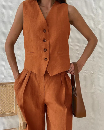 Chic Linen Set Inspired by Brazilian Fashion Icons