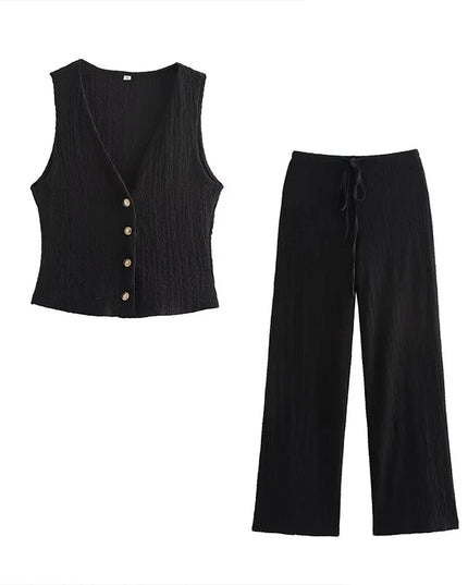 Chic Women's 2-Piece Set: Elegance & Comfort