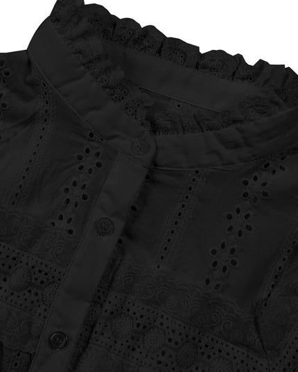 Chic Lace-Up Blouse - Elegance Redefined
