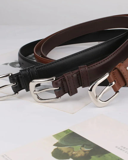1pc Women's Belt Fashion Simple Versatile Belt Authentic High Grade Trend Soft Belt Paired with Western Trousers Jeans Lady Belt